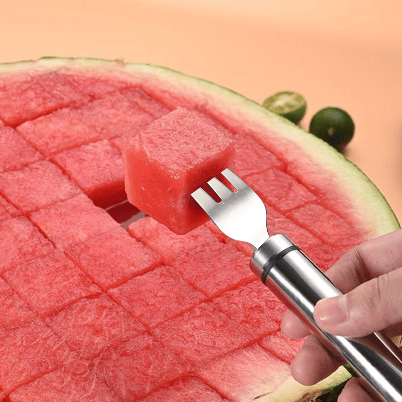 2-in-1 Dual Head Stainless Steel Watermelon Cutter Slicer Tool