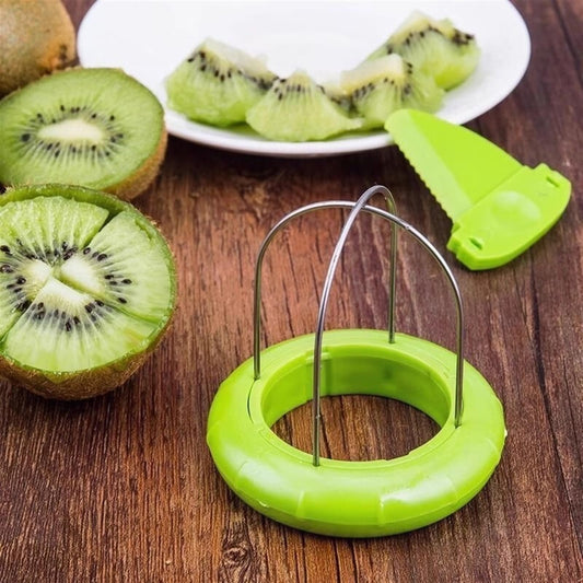 Green Kiwi Fruit Cut Digging Core Twister Slicer