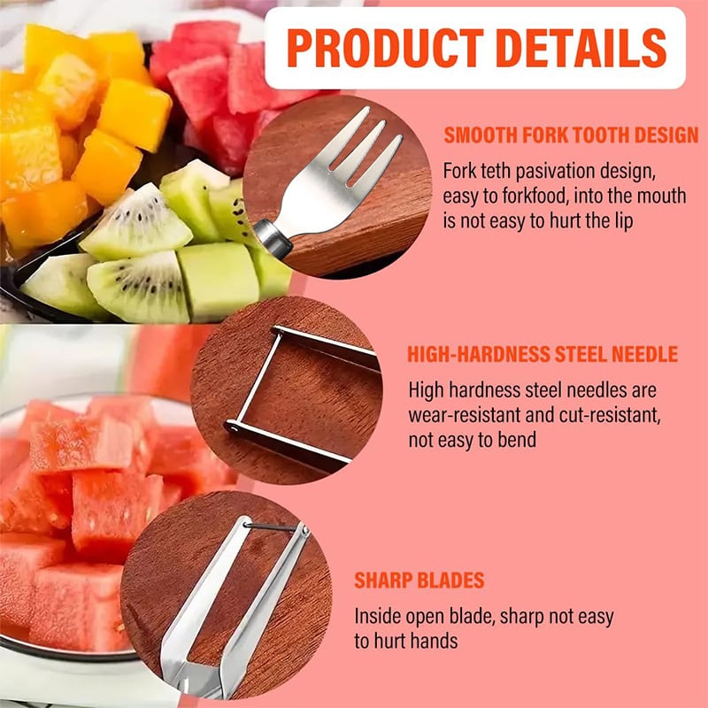 2-in-1 Dual Head Stainless Steel Watermelon Cutter Slicer Tool