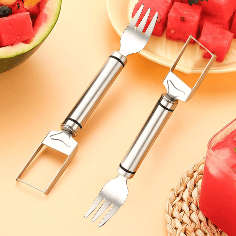 2-in-1 Dual Head Stainless Steel Watermelon Cutter Slicer Tool