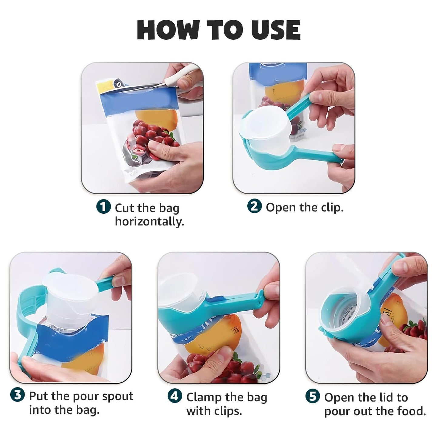 Airtight Pour Spout Clips