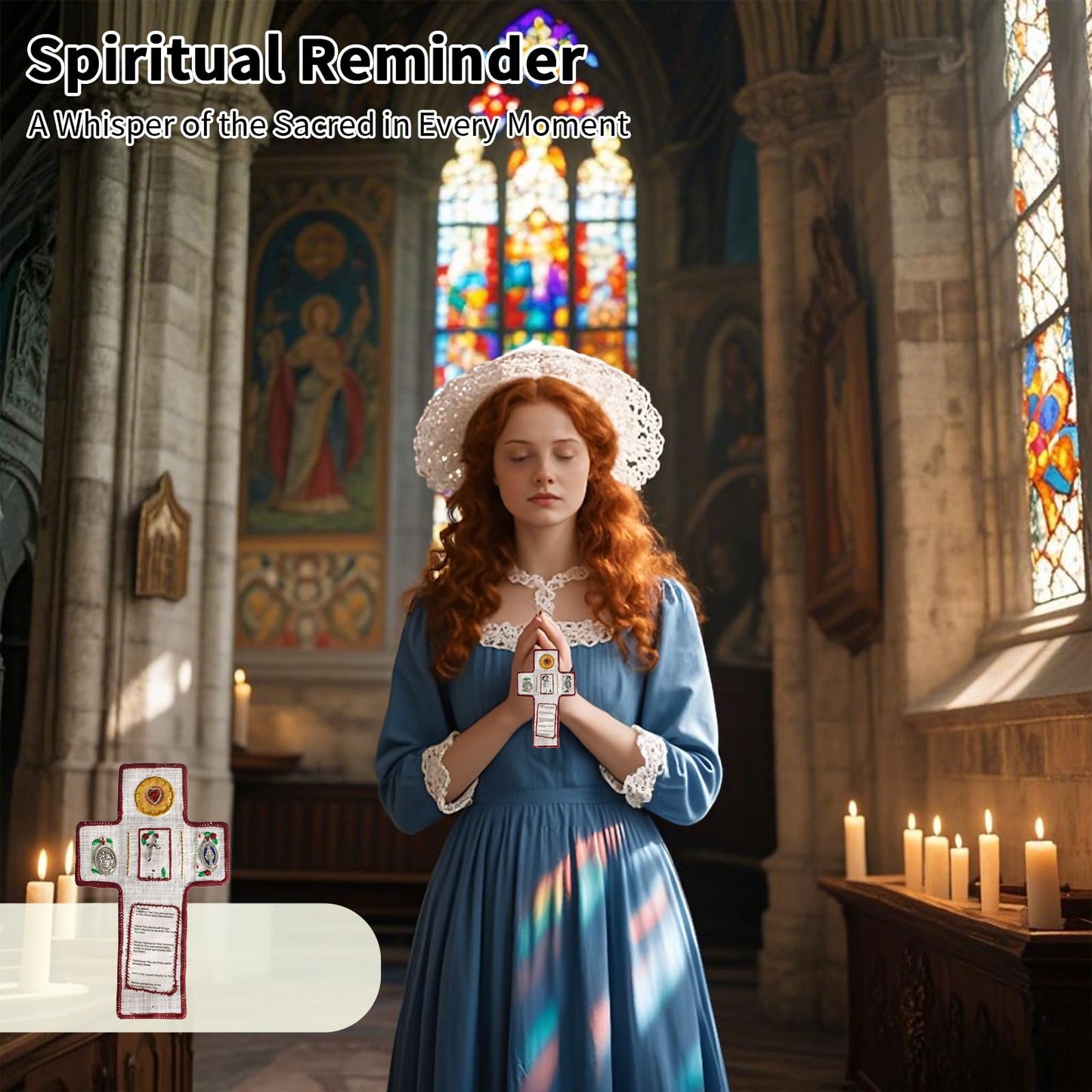 Pocket Prayer Shrine with Silver Cross