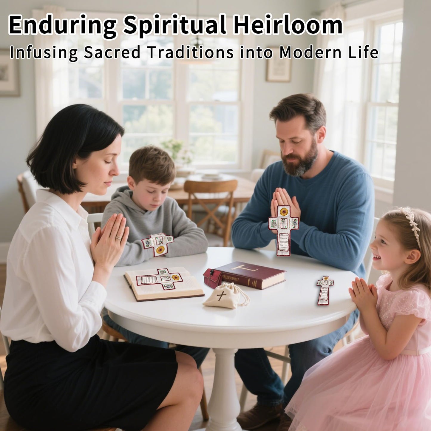 Pocket Prayer Shrine with Silver Cross